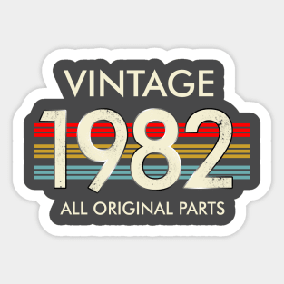 Vintage 1982 All Original Parts Sticker